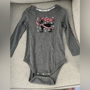 Black Dog Winter Long Sleeve Onesie